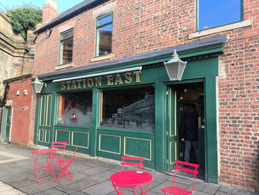 Station East Exterior in Gateshead with outdoor seating