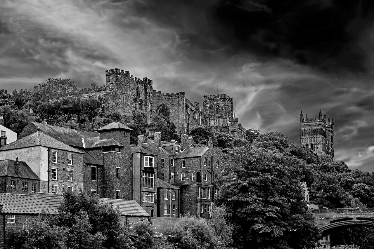 Durham cityscape showing cathedral and castle. Image by Stephen Todner from Pixabay.
