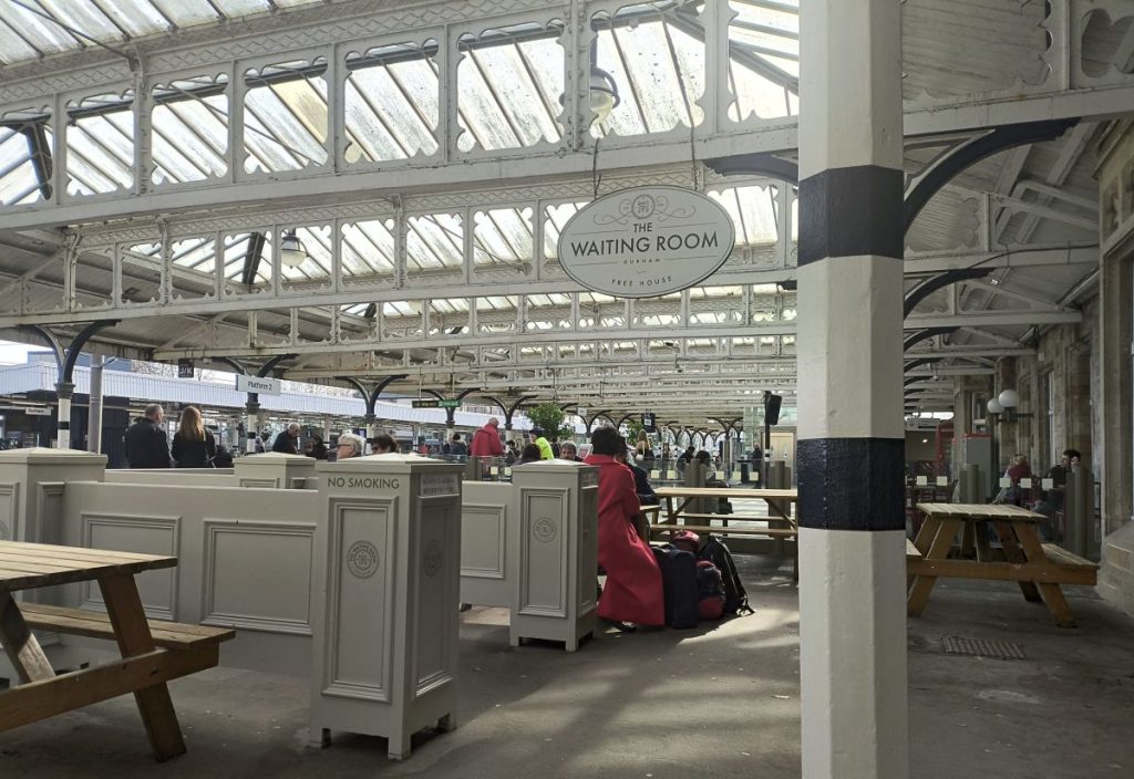 Platform 2 of Durham Railway Station and the Waiting Room Free House