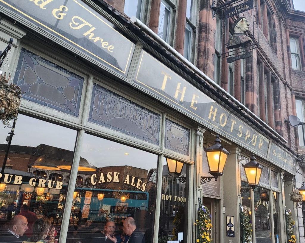 Exterior of The Hotspur Pub on Percy Street Newcastle
