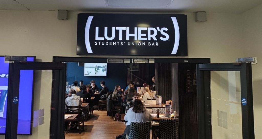 Entrance to Luther's Students' Union Bar at Newcastle University