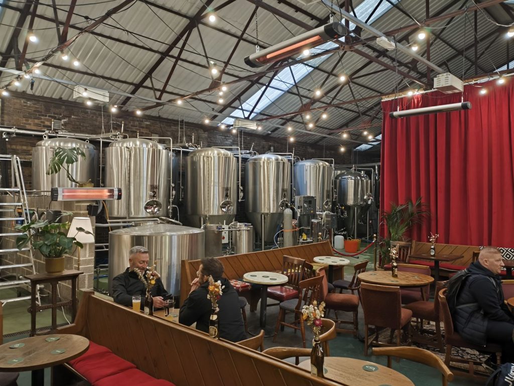 Taproom and brewery at Dozonko brewery Newcastle