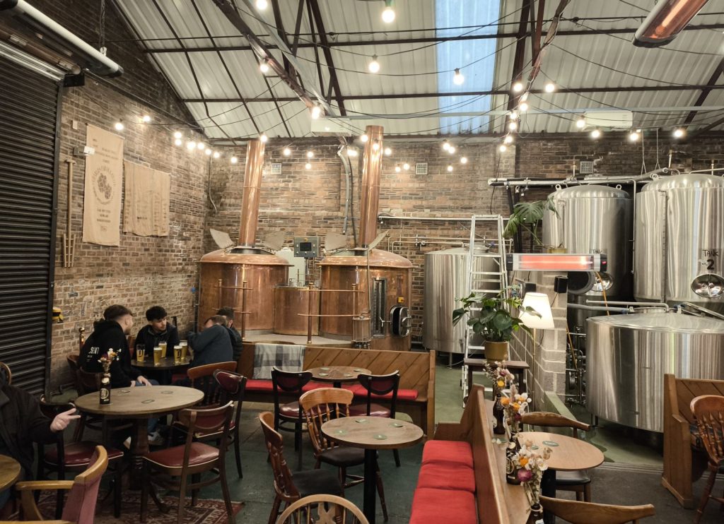 Taproom and brewery at Dozonko brewery Newcastle