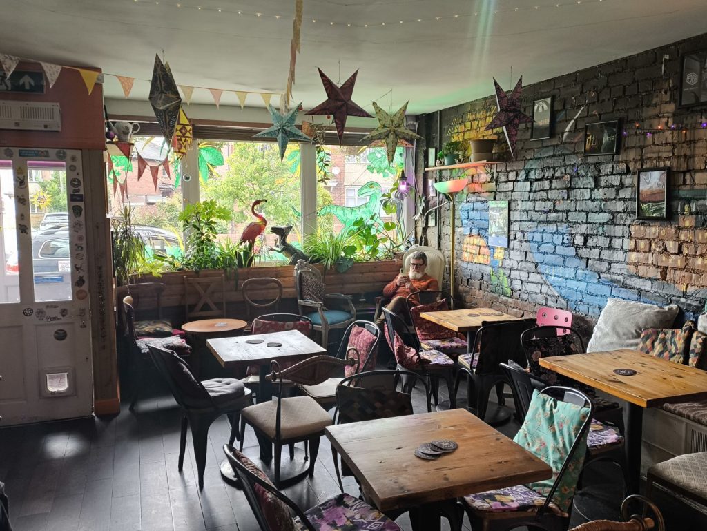 Cosy interior of the Last Resort micropub on Heaton Road, Newcastle.