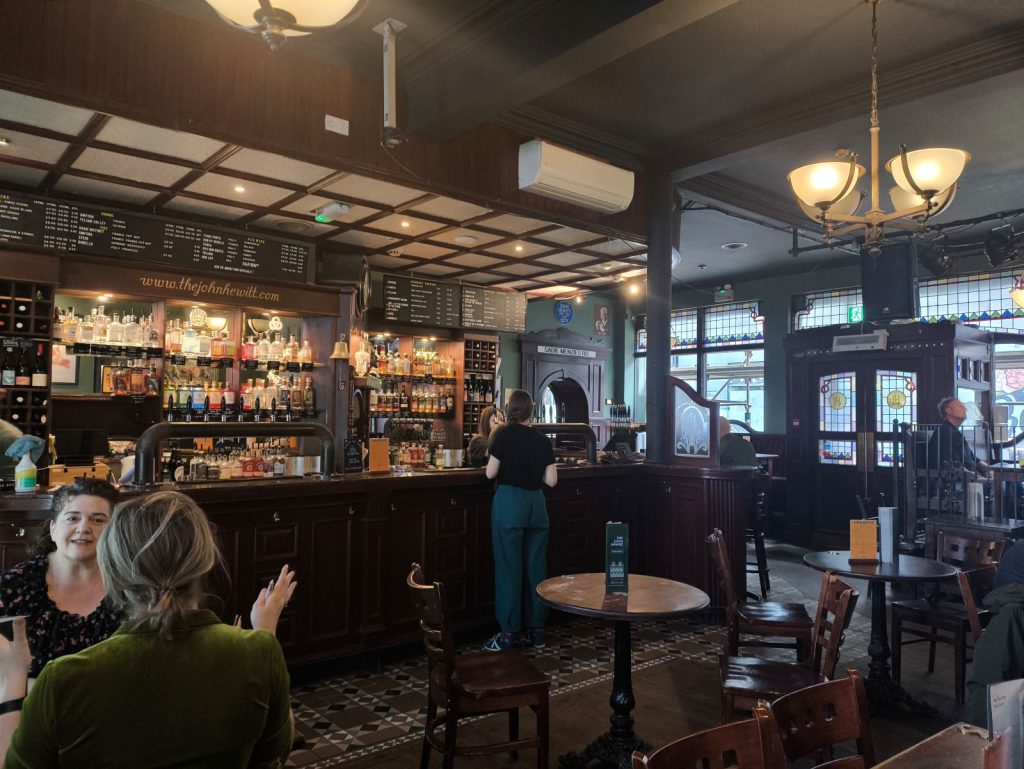Interior of the John Hewitt pub in Belfast.