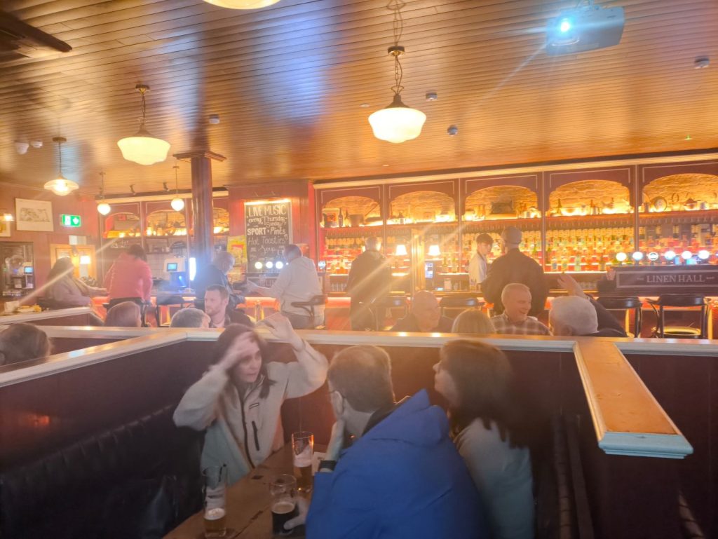 Interior of the Linen Hall Bar in Belfast